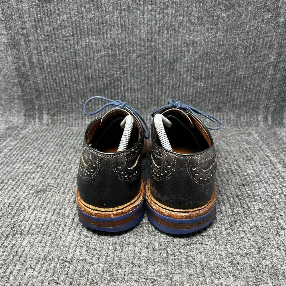 Allen Edmonds Strandmok Cap Toe Oxfords Brown Blue Leather Dainite Mens 10 D
